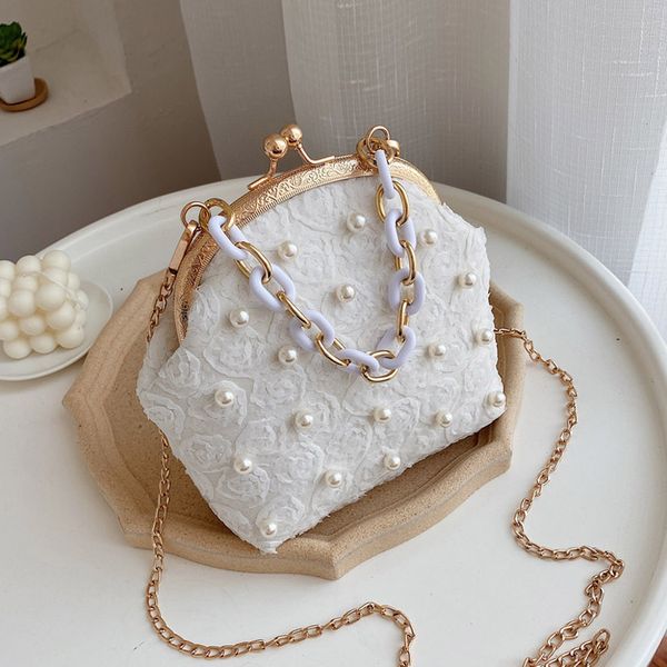 

bxx] цепь искусственная кожа crossbody shell сумки для женщин 2020 весна плечо посланник жемчужные сумки женский путешествия лоскут сумка h