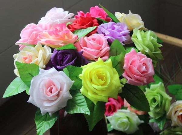 prezzo a buon mercato Fiore artificiale stelo singolo rosa lunghezza circa 40 cm fiori artificiali di rosa per decorazioni di nozze Decorazione della stanza