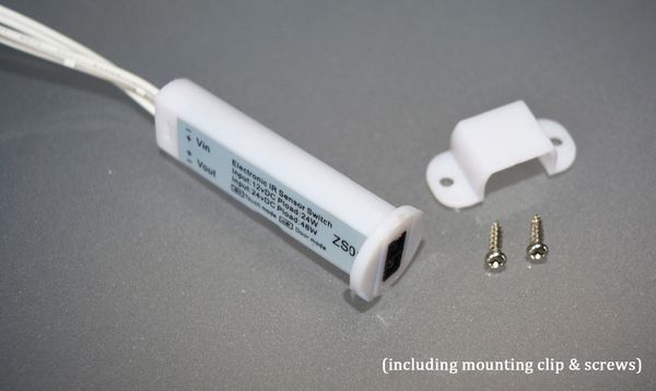 Freeshipping LED-Dual-Modi-IR-Sensorschalter 12 V/24 V, funktioniert mit LED-Unterschrankleuchten oder automatischer Vitrine. Controller CE ROHS