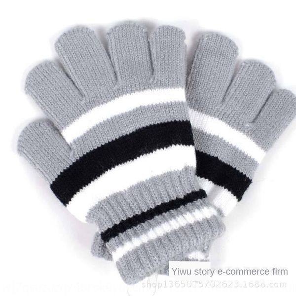 

children's thickened cashmere kindergarten and gift children's thickened warm cashmere kindergarten warm and gloves gift gloves, White