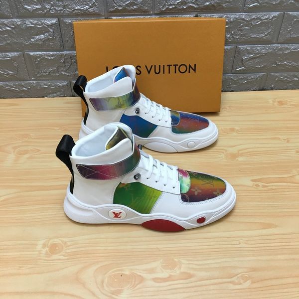 

fast delivery new style luxury high-end men's casual sneakers star Â australian fashion design brand platform high-men's shoes kyf, Black