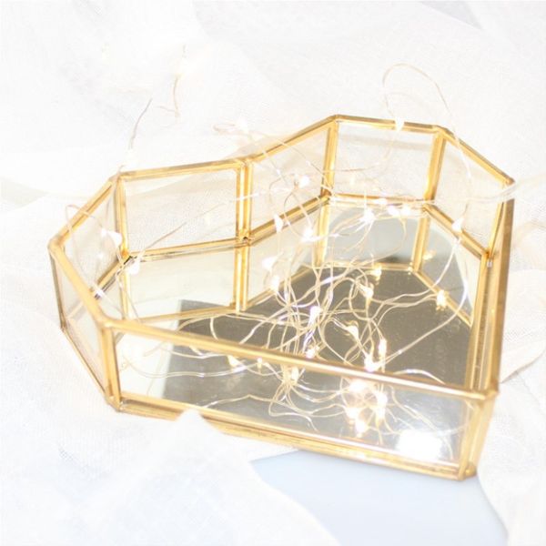 

love heart shaped mirror jewelry box geometric glass flower room golden heart shaped glass tray jewelry plate