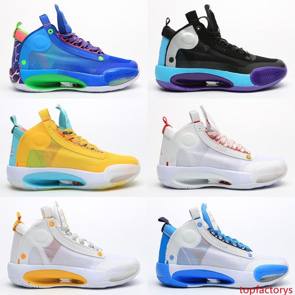 

2020 new arrival jumpman 34 blue o snow leopard 34 men basketball shoes xxxiv blue void bred 34 eclipse trainers sports sneaker
