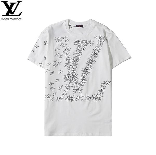 

2019 selling designers t-shirt men's shirt t-shirt fashion summer tide brand letter printing luxury men's shirt clothing--30, White