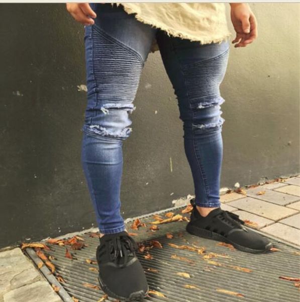 

men's jeans plus size stretchy loose tapered harem jeans cotton breathable denim baggy jogger casual trousers, Blue