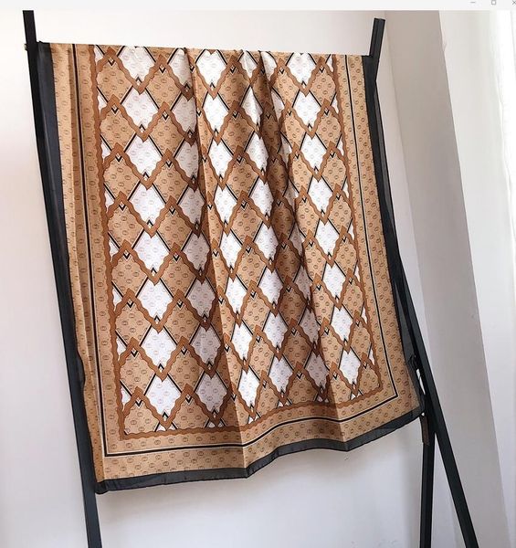 

designer silk scarf for women 2020 new luxury letter printed shawl scarfs pashmina fashion long ring christmas gift wholesale a165, Blue;gray