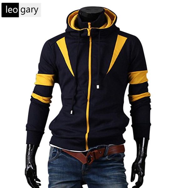 

new arrival men's fashion brand clothing casual men's fleece hoodies sweatshirts male zipper sportwear sudaderas hombre, Black
