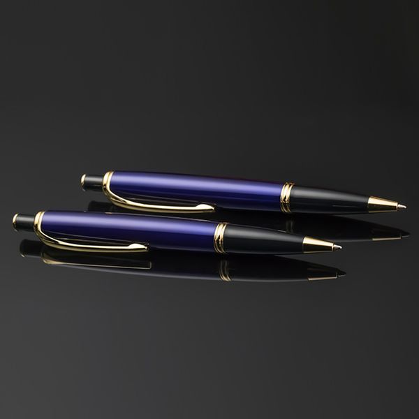 

press the metal ballpoint pen to customize the creative advertising gift pen, Blue;orange