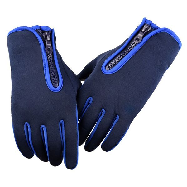 

warm touch screen gloves windproof riding motorcycle zipper full finger waterproof heated gloves