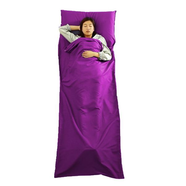 

outdoor sleeping bag liner portable warm sheet for purple, navy blue, dark blue travel camping l solid