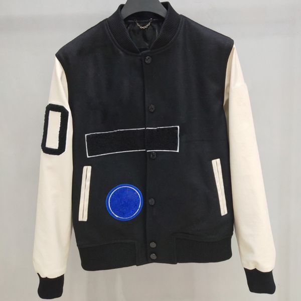 

19fw luxury european baseball coat uniform fashion single breasted warm jacket couples women men's designer coats, Black;brown