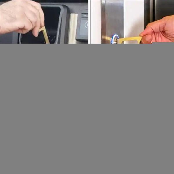 

гигиеническая дверная ручка открывалка для дверей легко носить с собой домашние гаджеты удобный нож из алюминиевого сплава 2шт хозяйственные