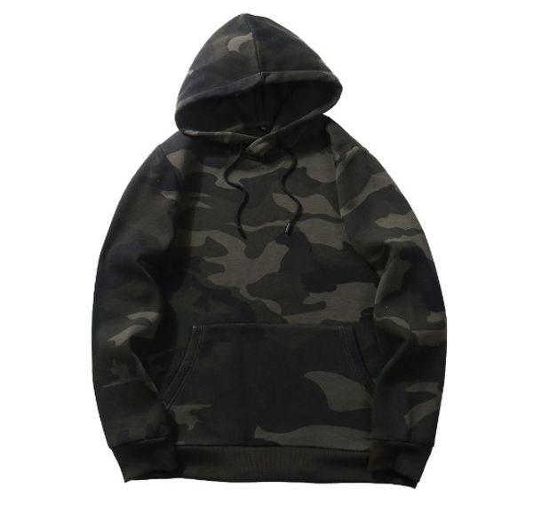 

mens hoodies high street style hip hop oversize camouflage sports loose hooded sweater coat eur size s-2xl, Black