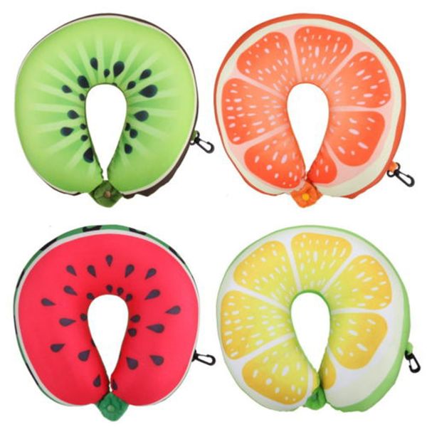 

car u-shape travel pillow lemon kiwi orange neck pillow travel accessories comfortable pillows for sleep home textile