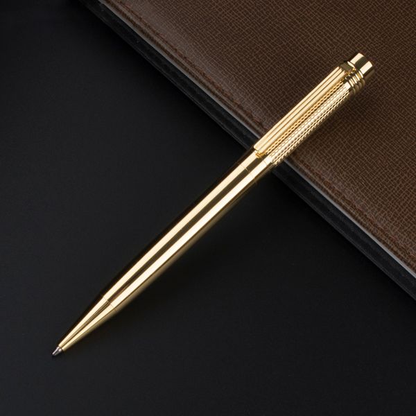 

Luxury ball pen Platinum Golden Slender body school Carved pattern Business office Medium nib Ballpoint Pens New, Multi-colored