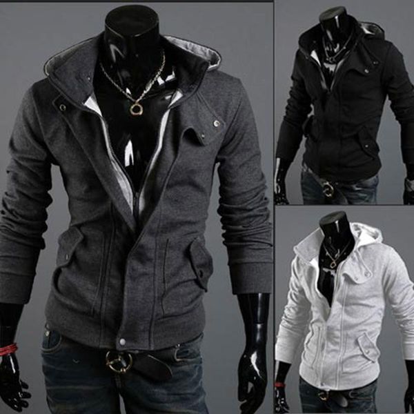 

hoodies -gfs- spring and autumn section hooded cardigan brushed men hooded outstanding fashion #1514490, Black