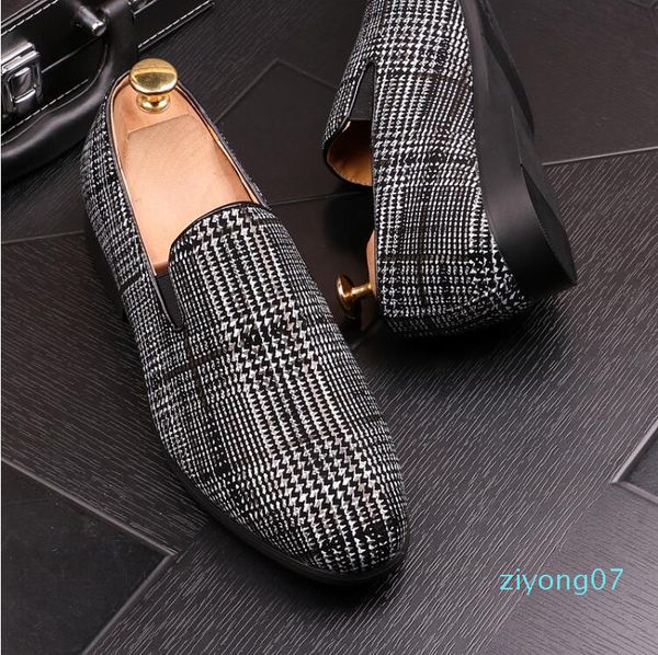 

men elegant leather shoes classic slip on shoe for mens italian leather men loafers brand men shoe z07, Black