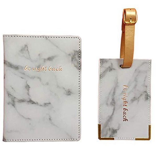 

6000sets/lot new fashion luggage tag and passport cover keychain sets logo oem