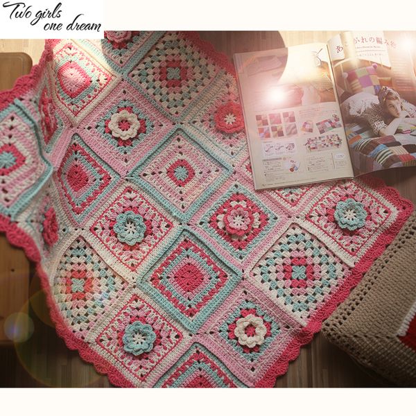 

retro hand crocheted antique carpet princess fairy sofa blanket cushion diy handmade crochete table mats 85x65cm 50x50cm