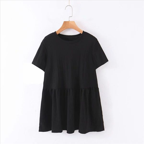 

1988 women's 20 slim and comfortable cotton flounces round collar short sleeve t-shirt women 1988 women's 20 slim and comfortable, White