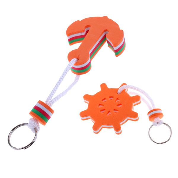 

2pcs marine floating keyring sailing kayak fishing- anchor and rudder lover