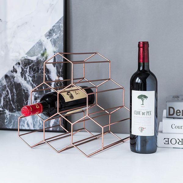 

modern minimalist european creative iron wine rack decoration living room home display shelf lattice