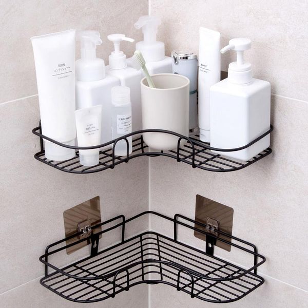 

bathroom accessories perforated bathroom corner rack fixture wrought iron storage rack kitchen tripod wall