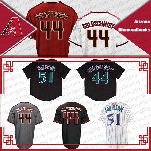 

44 paul goldschmidt 51 randy johnson diamondback jersey 46 paul goldschmidt 1 ozzie smith 4 yadier molina 25 dexter fowler, Blue;black