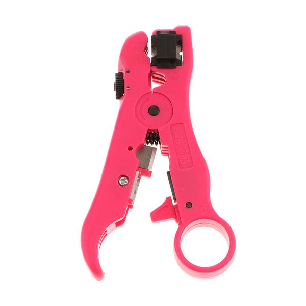 

adjustable wire cutters stripper rg58/59/6 coax cable flat wire pliers pink tool