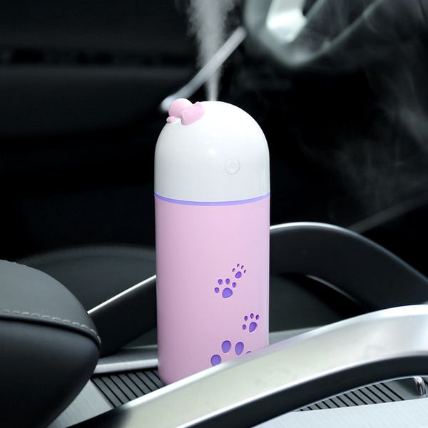 

kbaybo 220ml portable timing mini air humidifier moisturizing night light colorful diffuser for home car office air purifier
