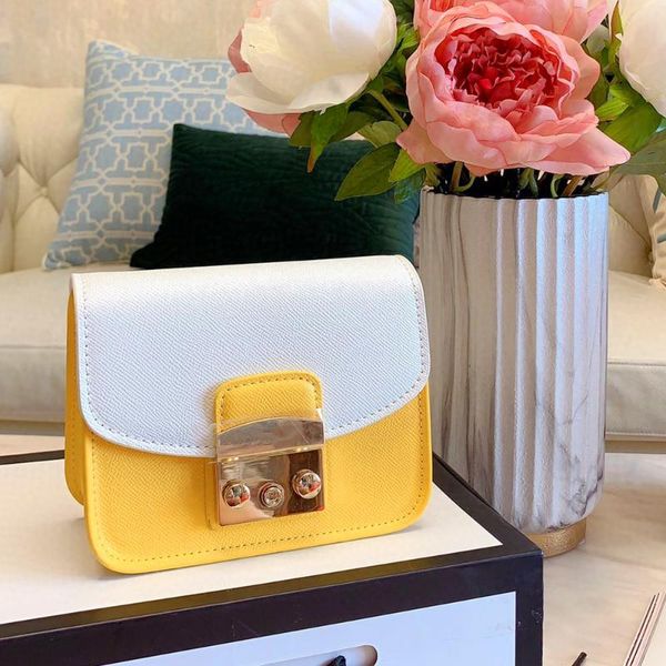 

genuine leather handbags new style woman handbag fashion color matching shoulder bag