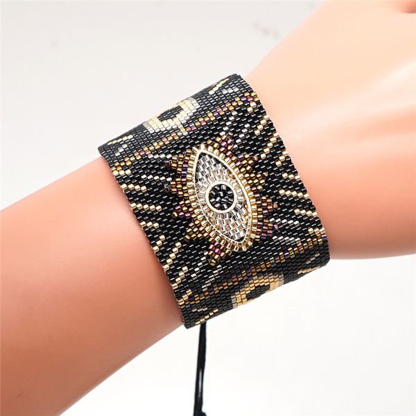 

fashion handmade miyuki beads bracelet women girls evil eye lucky bracelet crystal hamsa fatima friendship, Golden;silver