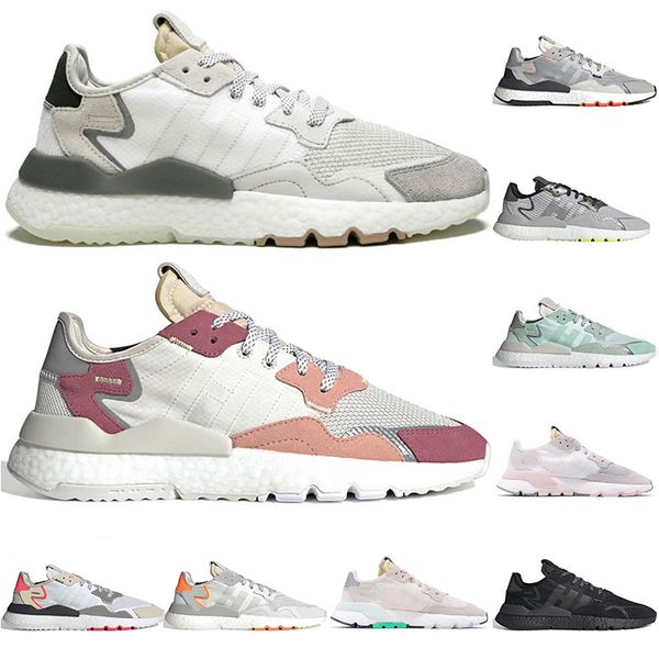 

running shoes mens nite jogger footwear white trace pink core triple black light solid grey road safety mint pink womens sport sneakers, White;red