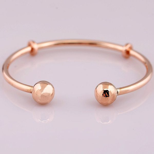 

original moments rose gold open bangle with signature caps bangle bracelet fit 925 sterling silver bead charm europe jewelry, Black