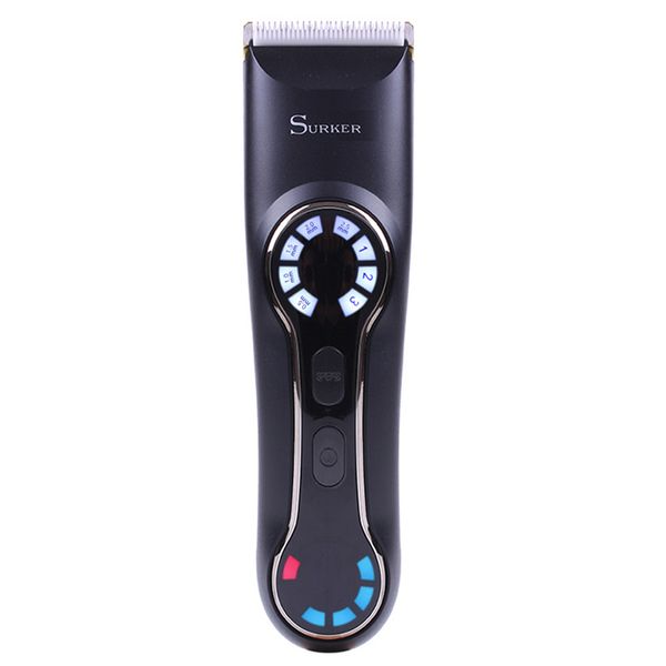 

surker hc-565 professional men's hair trimmer electric men hair clipper beard trimmer with led display rechargeable cordless h