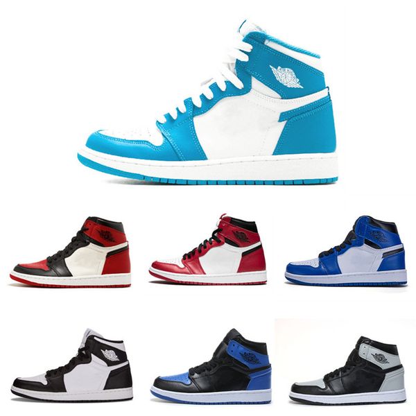 

wholesale 1 high og men basketball shoes women sneakers sky blue black red unc 36-45
