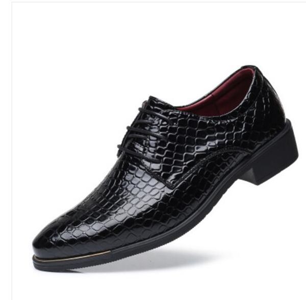 

new mens luxury designer dress shoes leather casual shoes gentleman slip on flat casual leather shoes size 38-48, Black