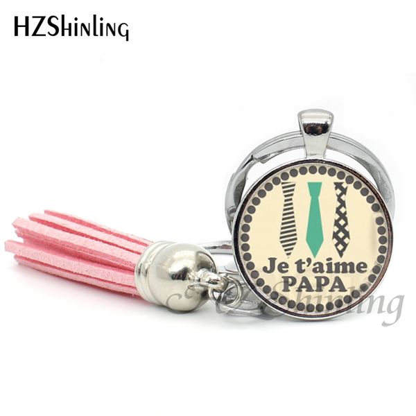 

new fashion super papa key chain for men jewelry glass cabochon keyring holder dad gift, Slivery;golden