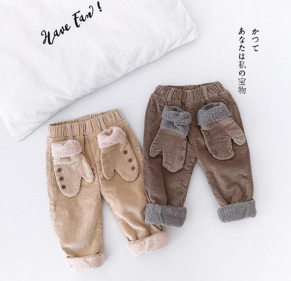 

2019 korea style girls boys corduroy pants winter fashion kids pants 5-10t, Blue