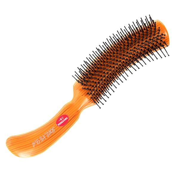 

s shape vent detangling styling hairbrush for long thick hair, Silver