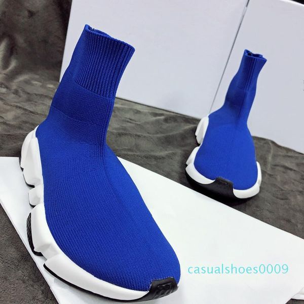 

2019 designer shoes speed trainer oreo triple black green flat luxury fashion socks boot designer men women sneakers bll180102605 c09