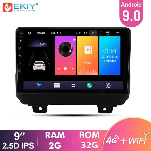 

ekiy 9" 2.5d ips android 9.0 car multimedia player for wrangler 4 jl 2018 2019 dvd stereo radio gps navi 4g lte wifi bt swc car dvd