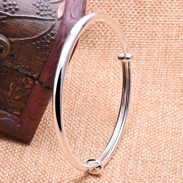 

silver hand men jewelry cuff bracelet chain women bangle silver plated fashion bracelet adjustable expandable bracelet, Black