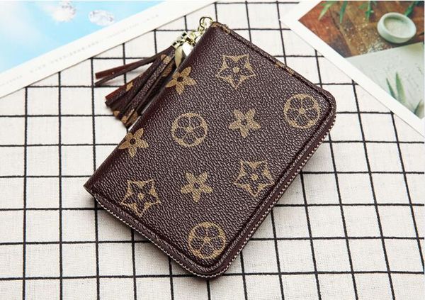 

2019 women wallet standard wallets wallets soft cowhide women billfold zero purse small monochromatic wallets card bag wholesale short w068, Red;black