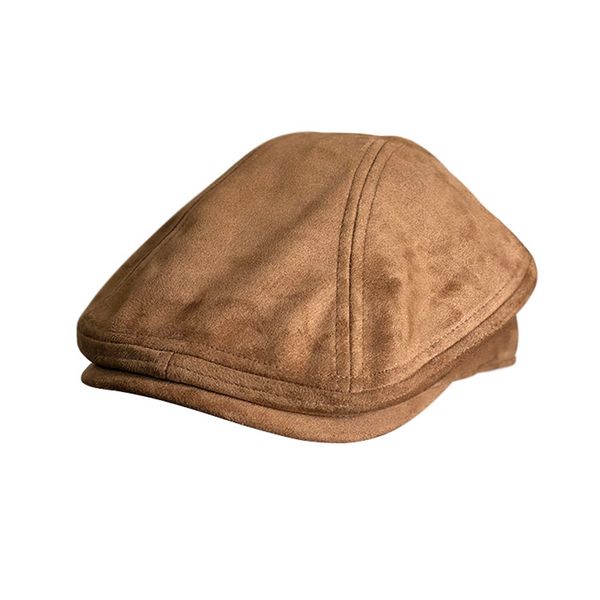 

autumn winter men cap hats berets british western style wool advanced flat ivy cap classic woman vintage suede beret blm210, Blue;gray
