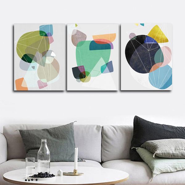 

blue abstract wall pictures poster print canvas painting calligraphy decorative for living room bedroom home decor frameless