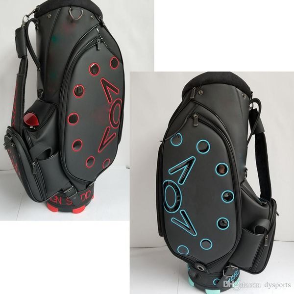 

2018 latest golf bag high end golf cart bag black red blue 2colors