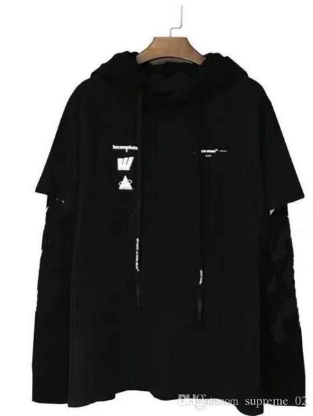 

designer off hoodie rendering graffiti oil painting arrow hoodie men and women couple sweater fashion clothing brand 02, Black
