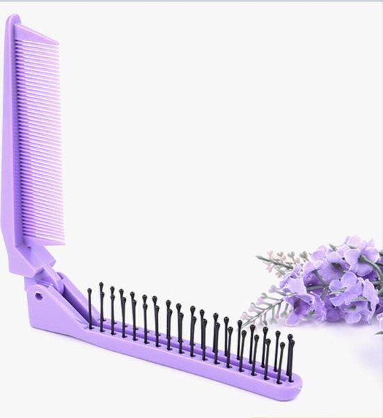 Moda Criativa pequeno Folding Duplo Deslize cabelo Comb Viagem portátil Make-Up Combs Hair Care Anti-estático Escova Salon
