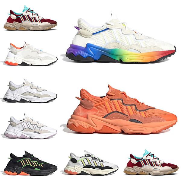 

2020 pride reflective ozweego for men women discount casual shoes neon green solar yellow chaussures sports sneaker size us5-11 outdoors